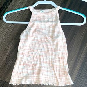 Pink Ruffle Tank Top